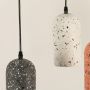 Terrazzo Cement Pendant Light - Black