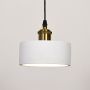 mono white pendant light light on white background