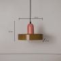 Italian Retro Pendant Light - Green & Pink