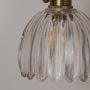 Retro Glass Flower Pendant Light Transparent Closeup