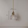 Retro Glass Flower Pendant Light - Transparent