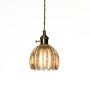 Retro Glass Flower Pendant Light - Transparent