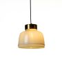 Sleek Dome Brass & Milk White Pendant Light