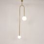 oslin double hanging lights light on white background