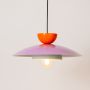 Olemi Pendant Lamp Orange Purple White Light on White Background