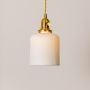 Berkshire Pleated Pendant Light Cylinder Main Lifestyle