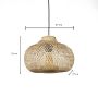 Poppy Bamboo Pendant Lamp - Beige