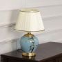 Elicia Blue Ceramic Table Lamp with White Shade