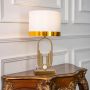 Melrose Decorative Metal Table Lamp Light On White Background