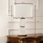 Colten Marble Table Lamp with White Shade