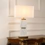 Colten Marble Table Lamp with White Shade