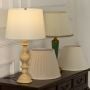 Hornsey Wooden Table Lamp with White Shade Grouped 1