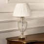 Treasure Glass Vintage Table Lamp Off White Background