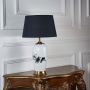 Nora White Ceramic Table Lamp Off White Background