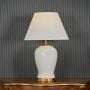 Shiny White Ceramic Table Lamp