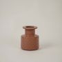 Rigo Ceramic Flower Vase Brown White Background