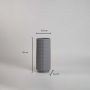 Nuru Ceramic Flower Vase - Grey