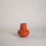 Anda Ceramic Flower Vase Orange White Background 1