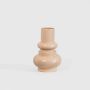 Amida Ceramic Flower Vase Peach White Background