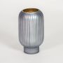 spitalfields ribbed glass vase white background