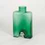 clover green glass vase large white background 1