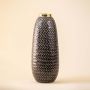 Salmanzar Purple Gold Ceramic Vase White Background