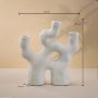 White Ceramic Vase with Irregular Coral Shape Dimensions