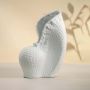 Forn White Ceramic Vase White Background 1