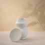 Kera White Ceramic Vase White Background 1