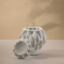 Nautica White Ceramic Vase White Background 1