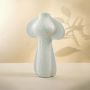 Marish White Ceramic Vase White Background 1