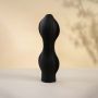 Zatra Black Ceramic Vase White Background 1