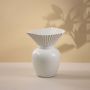 Turf White Ceramic Vase On White Background