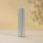 Veld White Ceramic Vase White Background 1