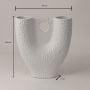 Overlay White Ceramic Vase