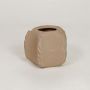 nuki small ceramic vase brown white background 1
