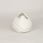 vintage cast white ceramic vase white background 1