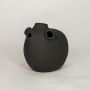 oddball black ceramic vase white background 1
