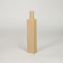 Yellow ceramic tall flower vase modern decorative vase for tabletop shelf console living room interior decor styling.
