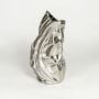 kami crumpled ceramic vase silver white background 1