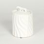 burma ceramic canister with lid white white background 1