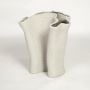 honeycomb grey concave ceramic vase large white background 1
