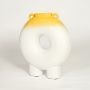 ezra loop ceramic vase white yellow white background 1