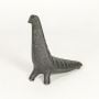 dino ceramic black figurine white background 1