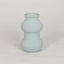 flagon ceramic vase blue white background
