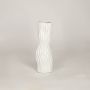 pinnarp pleated ceramic vase large white background 1