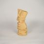 sorting hat crumpled ceramic vase yellow white background 1
