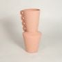 pink pot ceramic vase white background 1