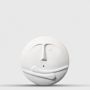 White Minimalist Face Figurine Ceramic Wall Vase - Large