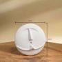 White Minimalist Face Figurine Ceramic Wall Vase - Small